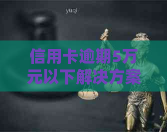 信用卡逾期5万元以下解决方案：如何应对？