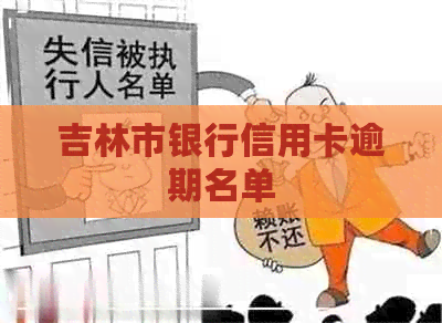 吉林市银行信用卡逾期名单