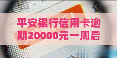 平安银行信用卡逾期20000元一周后所需支付的利息计算方法及明细