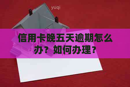 信用卡晚五天逾期怎么办？如何办理？