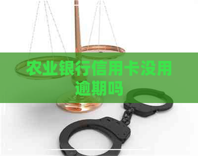农业银行信用卡没用逾期吗
