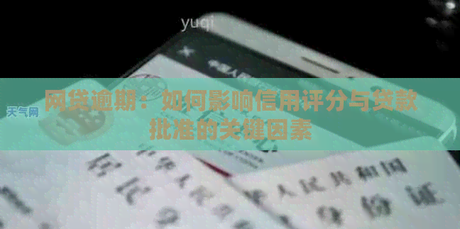 网贷逾期：如何影响信用评分与贷款批准的关键因素