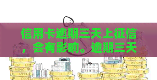 信用卡逾期三天上，会有影响。逾期三天利息多少？还进去还能刷出来吗？