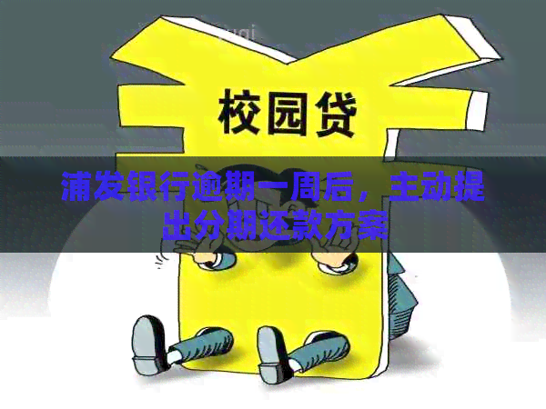浦发银行逾期一周后，主动提出分期还款方案