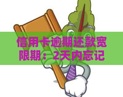 信用卡逾期还款宽限期：2天内忘记还款会产生哪些影响？如何避免逾期问题？