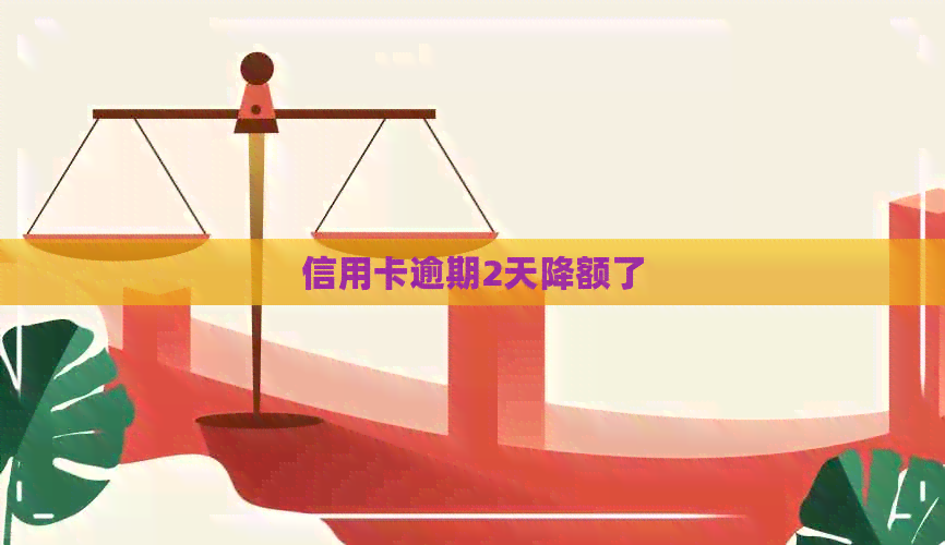 信用卡逾期2天降额了