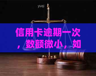 信用卡逾期一次，数额微小，如何妥善处理以避免影响信用？