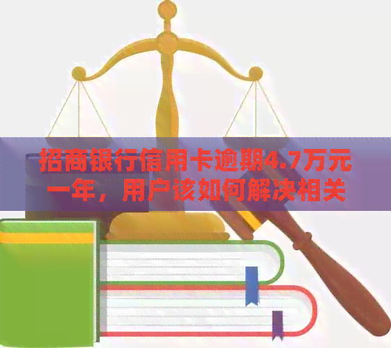 招商银行信用卡逾期4.7万元一年，用户该如何解决相关问题？