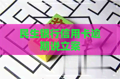 民生银行信用卡逾期说立案