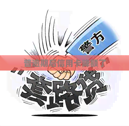 普逾期后信用卡降额了