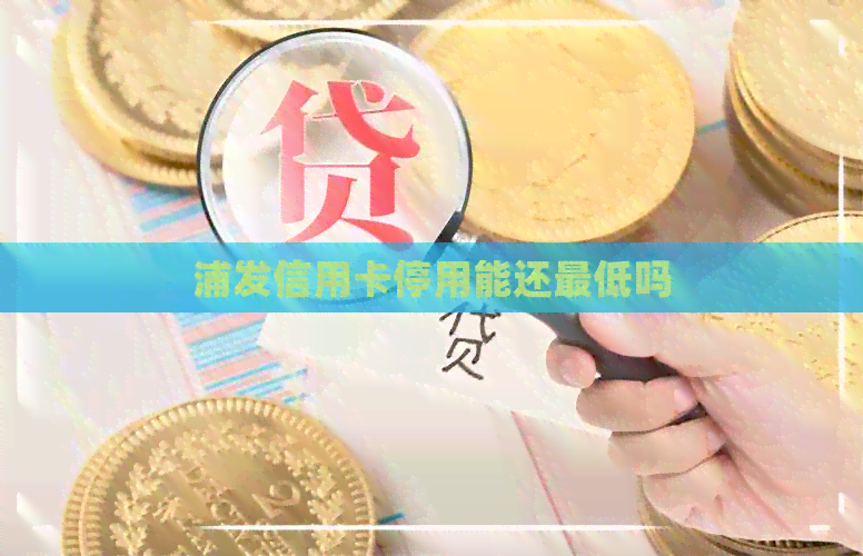 浦发信用卡停用能还更低吗