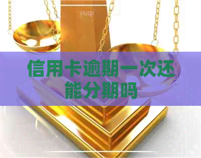 信用卡逾期一次还能分期吗