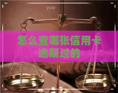 怎么查哪张信用卡逾期过的
