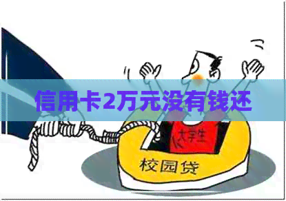 信用卡2万元没有钱还