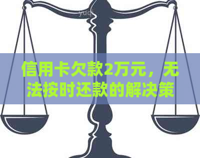 信用卡欠款2万元，无法按时还款的解决策略