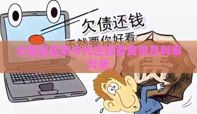 大荔县信用卡代还服务费用及利率分析
