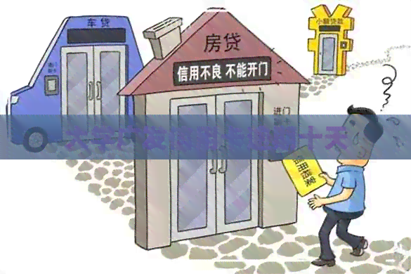 大学广发信用卡逾期十天