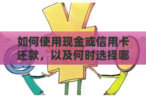 如何使用现金或信用卡还款，以及何时选择哪种方式更合适？