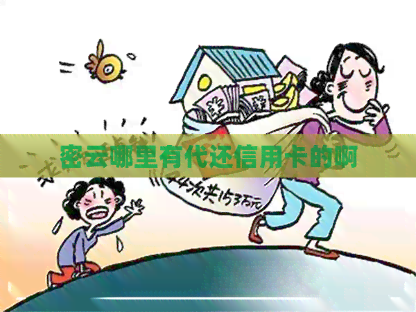密云哪里有代还信用卡的啊