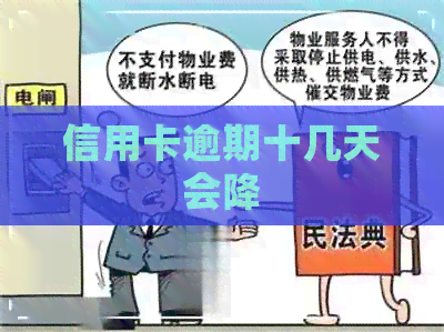 信用卡逾期十几天会降