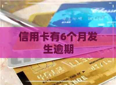 信用卡有6个月发生逾期