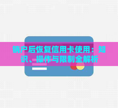 销户后恢复信用卡使用：知识、操作与限制全解析