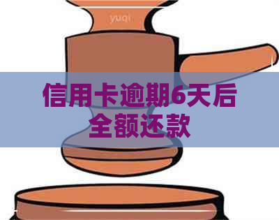 信用卡逾期6天后全额还款