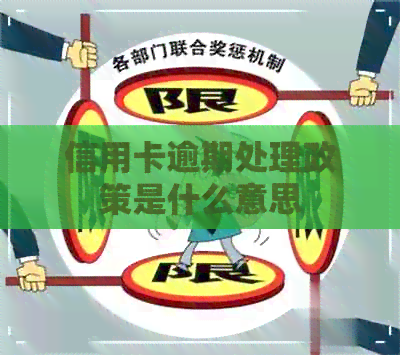 信用卡逾期处理政策是什么意思