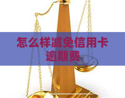 怎么样减免信用卡逾期费