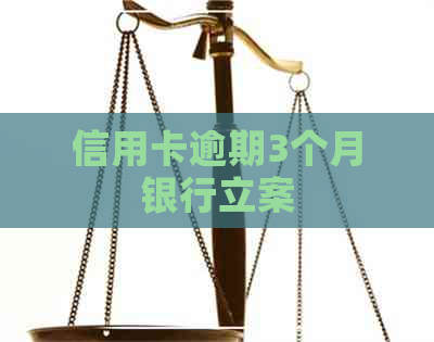 信用卡逾期3个月银行立案