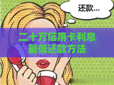 二十万信用卡利息更低还款方法