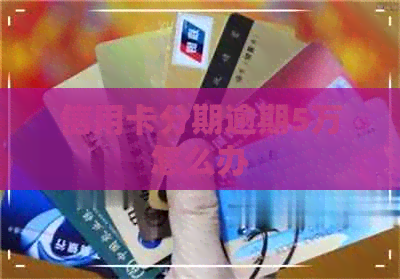 信用卡分期逾期5万怎么办