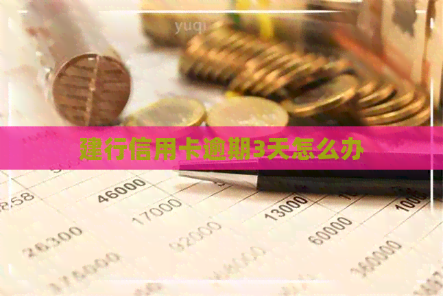 建行信用卡逾期3天怎么办