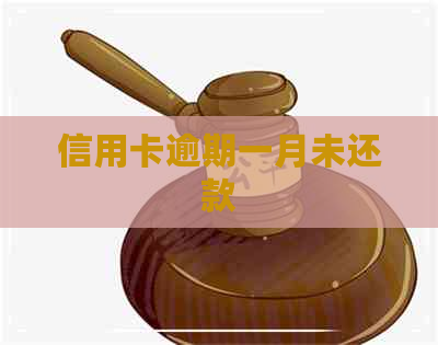 信用卡逾期一月未还款