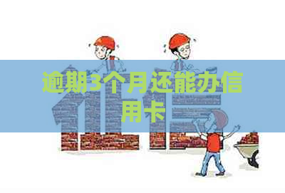 逾期3个月还能办信用卡