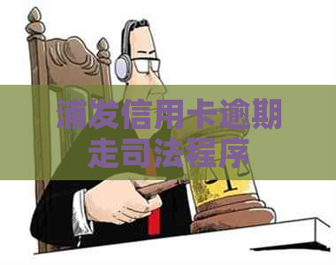 浦发信用卡逾期走司法程序