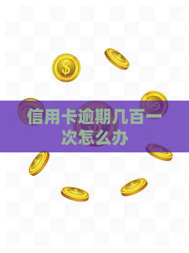 信用卡逾期几百一次怎么办