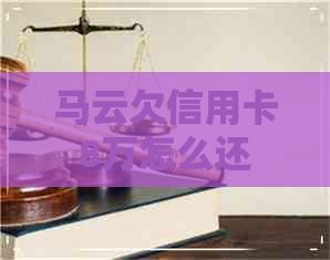 马云欠信用卡8万怎么还