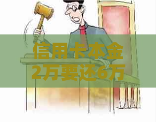 信用卡本金2万要还6万