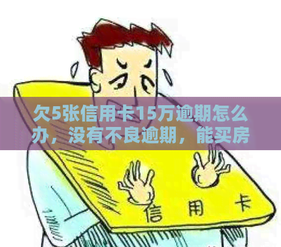 欠5张信用卡15万逾期怎么办，没有不良逾期，能买房吗？