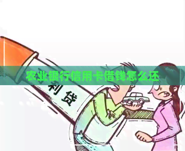 农业银行信用卡借钱怎么还