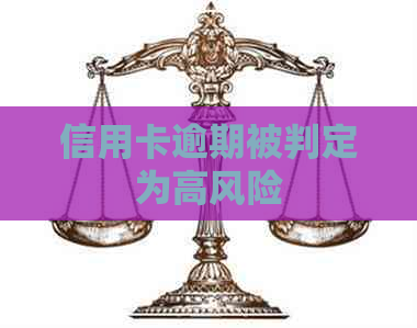 信用卡逾期被判定为高风险