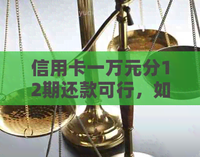 信用卡一万元分12期还款可行，如何操作及安全性分析。