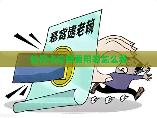 信用卡逾期费用表怎么看