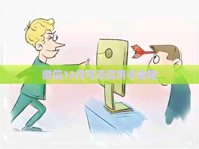 微信12月可还信用卡金额