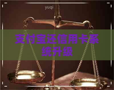 支付宝还信用卡系统升级