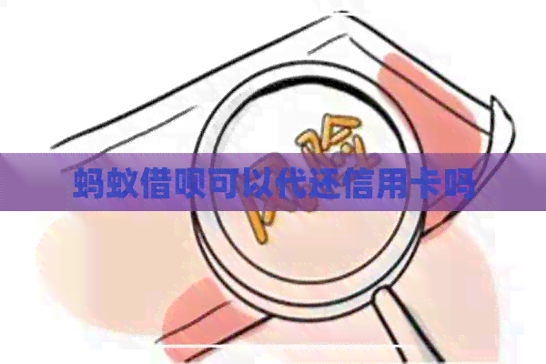 蚂蚁网贷可以代还信用卡吗