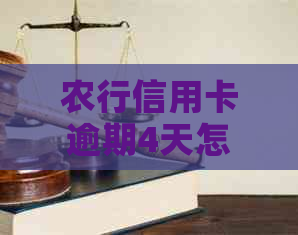 农行信用卡逾期4天怎么办啊，2020年新法规及还款详情