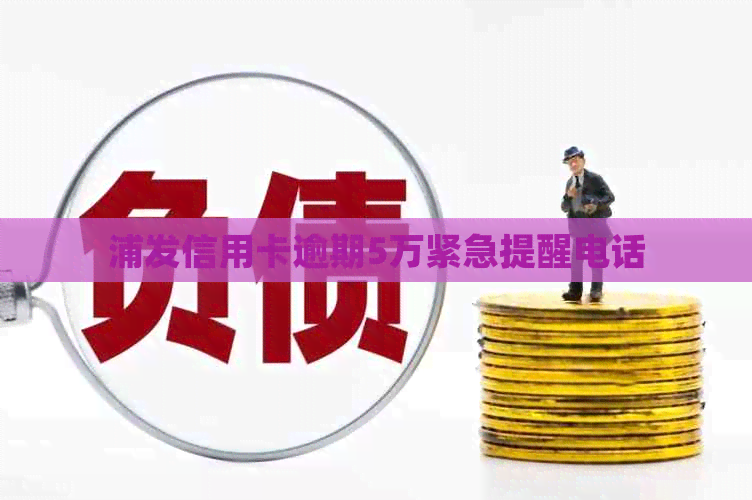 浦发信用卡逾期5万紧急提醒电话