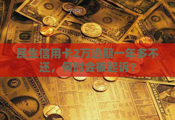 民生信用卡2万逾期一年多不还，何时会被起诉？
